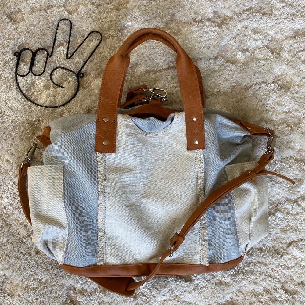 Nena & Co ARTISAN DENIM CONVERTIBLE DAY BAG
